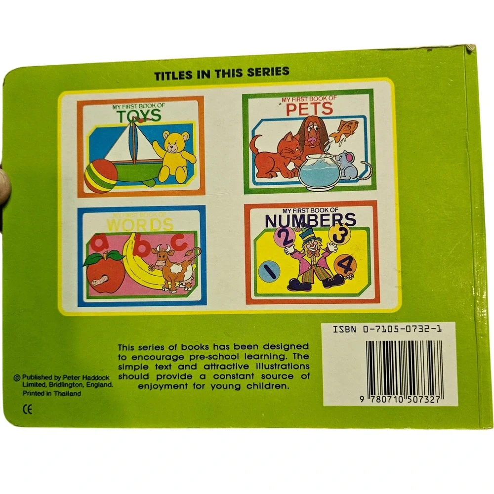 Vintage My First Book of‎ Pets Peter Haddock Board Book ISBN 0710507321